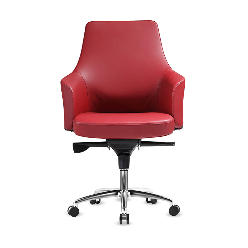 Contemporary Desk Chair Padded Arms Leather Advanced Office Chair