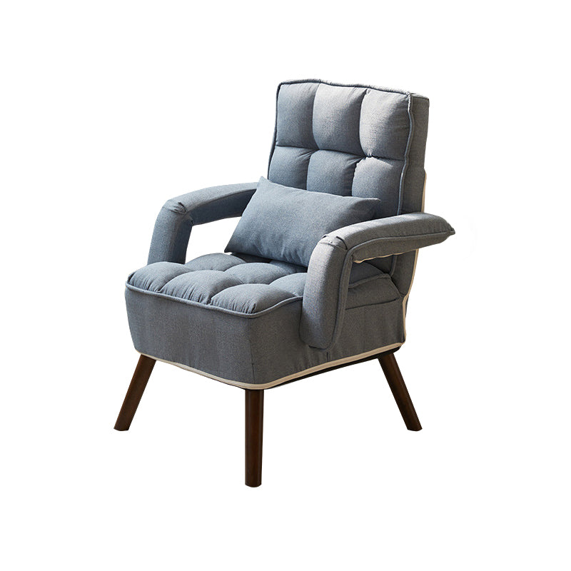 27" Wide Contemporary Desk Chair No Wheels Wood Office Chair