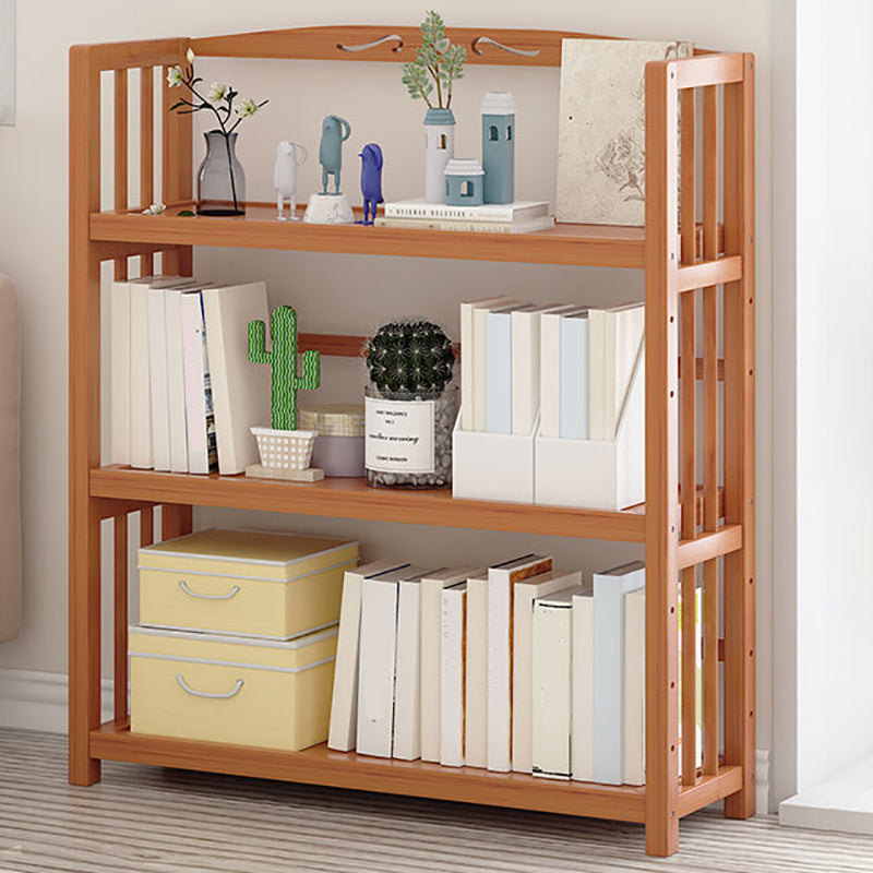 Contemporary Bookcase Open Shelf Bamboo Vertical Shelf Bookcase