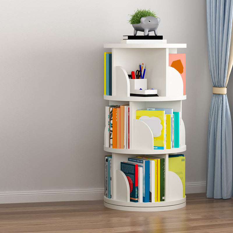 Contemporary Bookcase Vertical Engineered Wood Book Shelf for Study Room