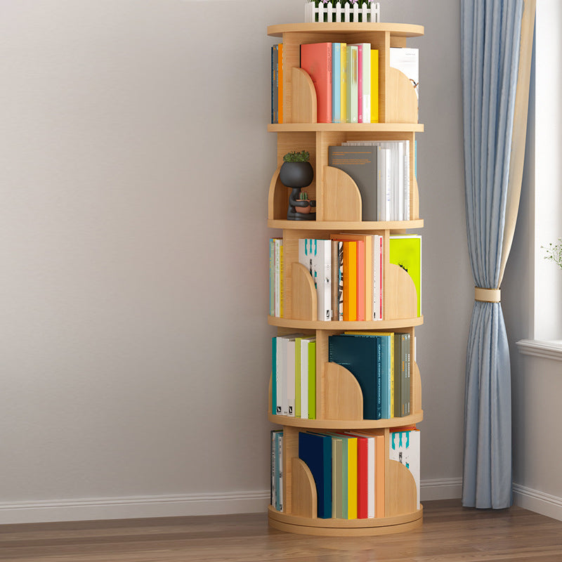 Contemporary Bookcase Vertical Engineered Wood Book Shelf for Study Room