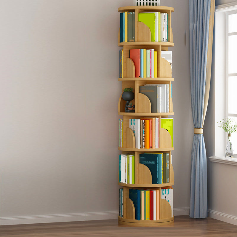 Contemporary Bookcase Vertical Engineered Wood Book Shelf for Study Room
