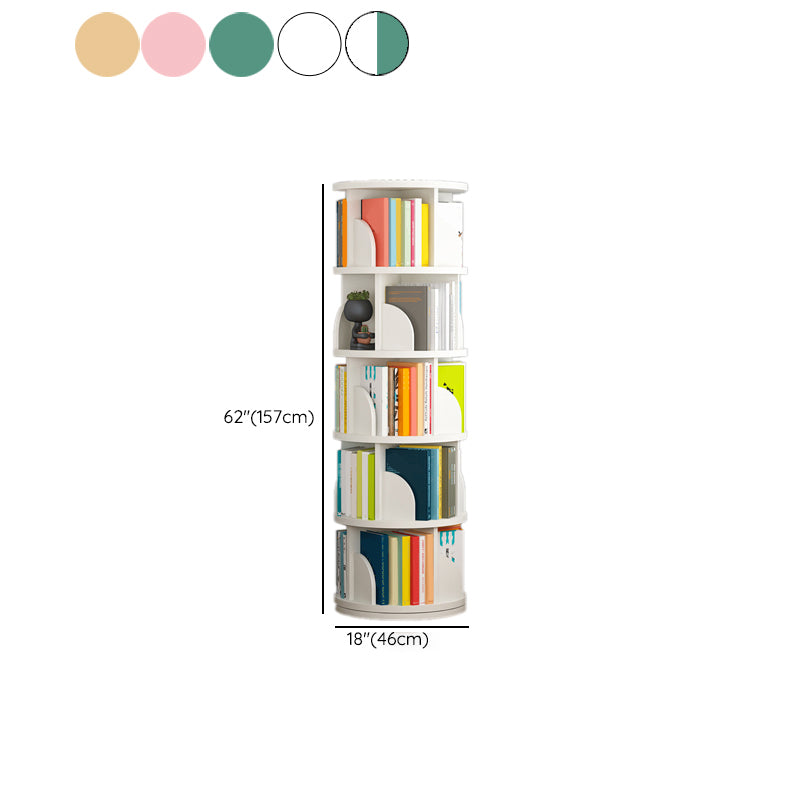 Contemporary Bookcase Vertical Engineered Wood Book Shelf for Study Room