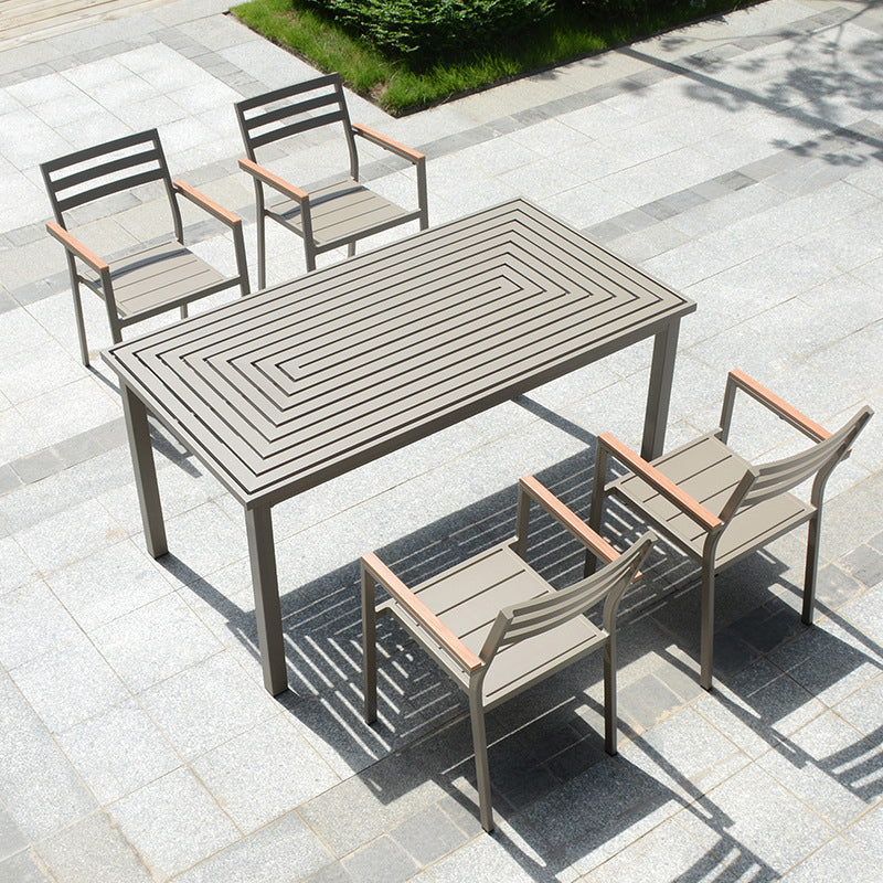 Modern Dining Set 1/4/5/7 Pieces Reclaimed Wood Dining Table Set for Outdoor