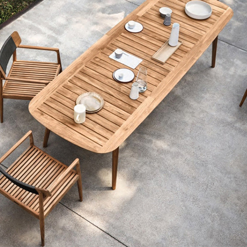 Bohemian Style Solid Wood Dining Table Set 1/4/5 Pieces Dining Table Set for Outdoor
