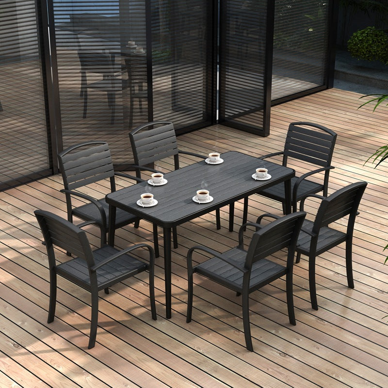 Industrial Style 1/4/5/7 Pieces Dining Set Wood Dining Table Set for Outdoor
