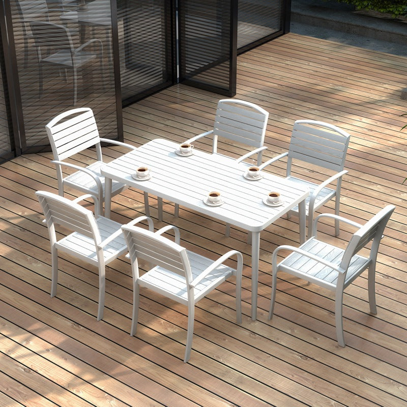 Industrial Style 1/4/5/7 Pieces Dining Set Wood Dining Table Set for Outdoor