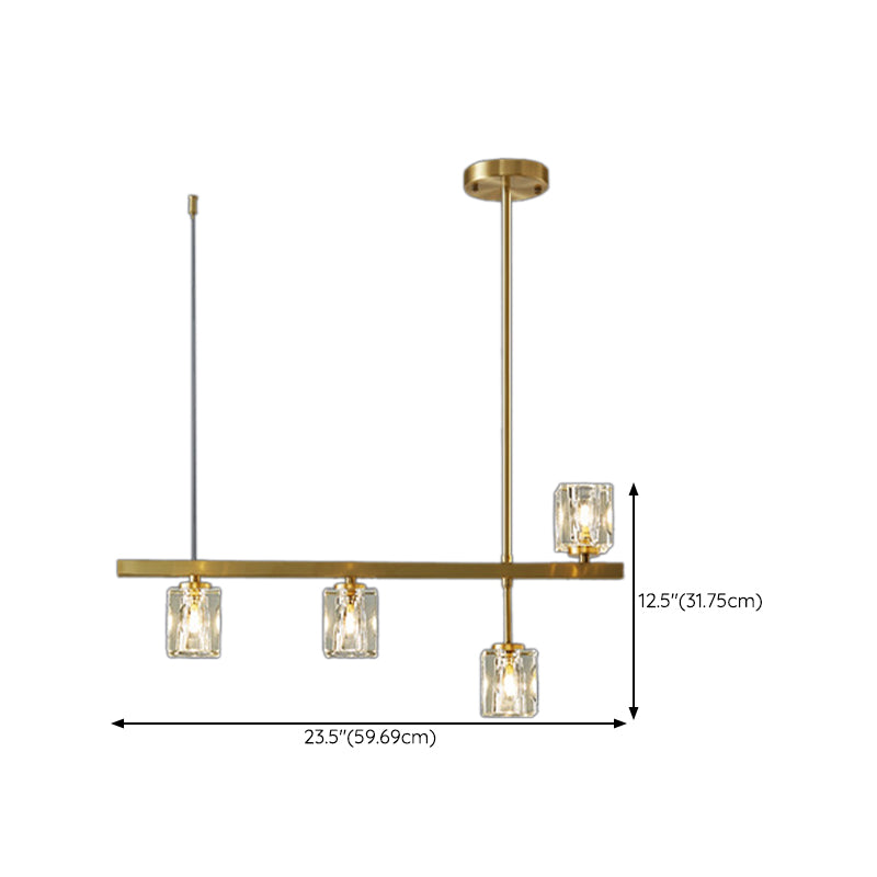 4/5/6-Light Modernism Golden Kitchen Island Lighting LED Ceiling Light for Foyer