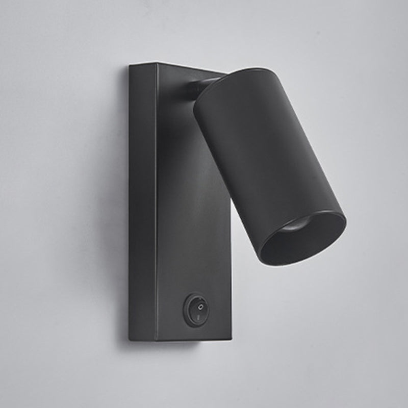 Modern Style Cylinder Shade Wall Sconce Metal 1 Light Sconces for Bedroom