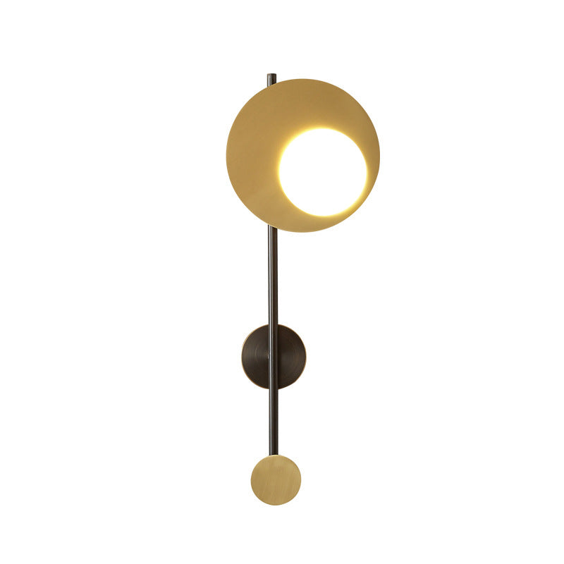 Post-Modern Wall Sconce Copper Sconce Light Fixture in Black and Gold for Bedroom