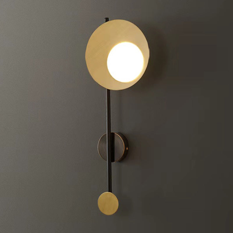 Post-Modern Wall Sconce Copper Sconce Light Fixture in Black and Gold for Bedroom