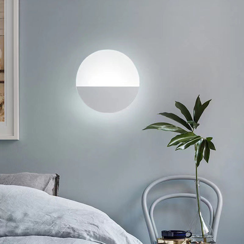 1 Light Geometric Flush Mount Wall Sconce Contemporary Metal Wall Light Sconces