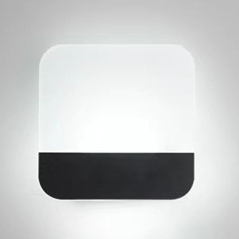 1 Light Geometric Flush Mount Wall Sconce Contemporary Metal Wall Light Sconces