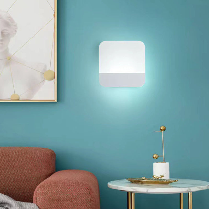 1 Light Geometric Flush Mount Wall Sconce Contemporary Metal Wall Light Sconces