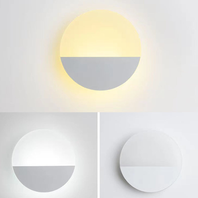 1 Light Geometric Flush Mount Wall Sconce Contemporary Metal Wall Light Sconces