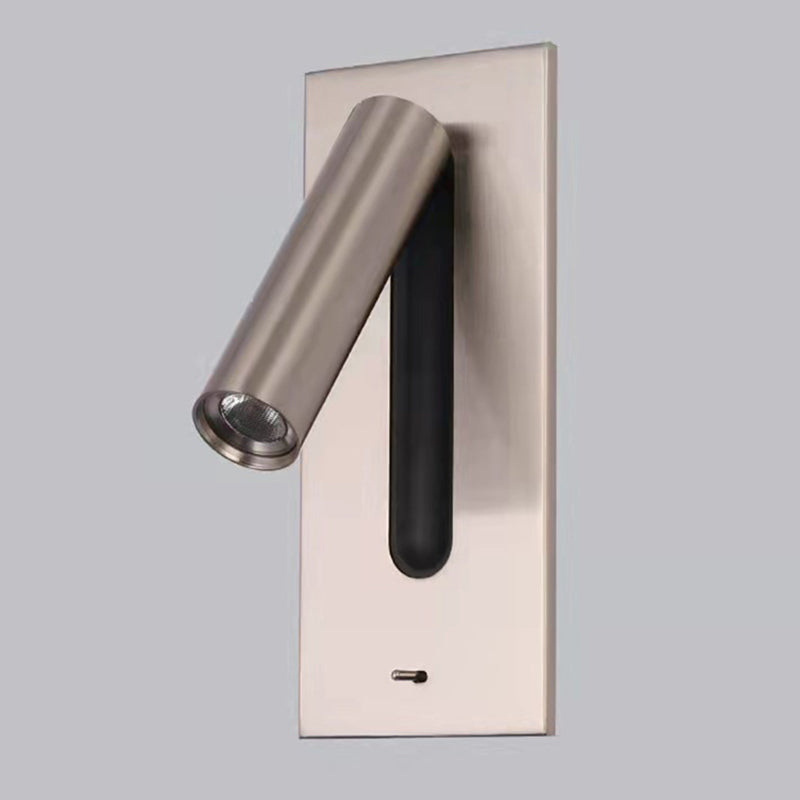 Modern Style Rectangle Shape Wall Lamp Metal 1 Light Sconces for Bedroom