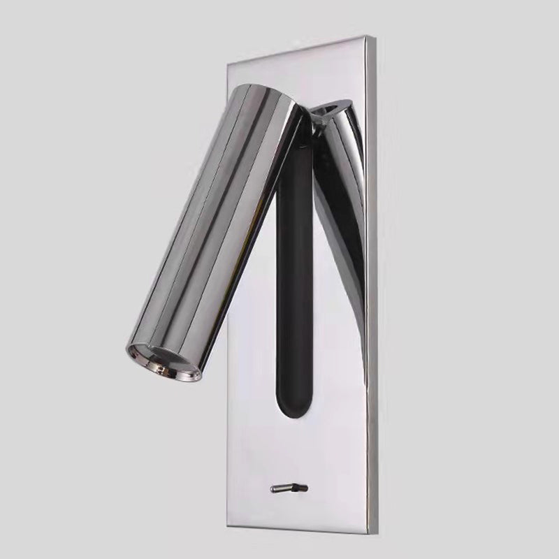 Modern Style Rectangle Shape Wall Lamp Metal 1 Light Sconces for Bedroom