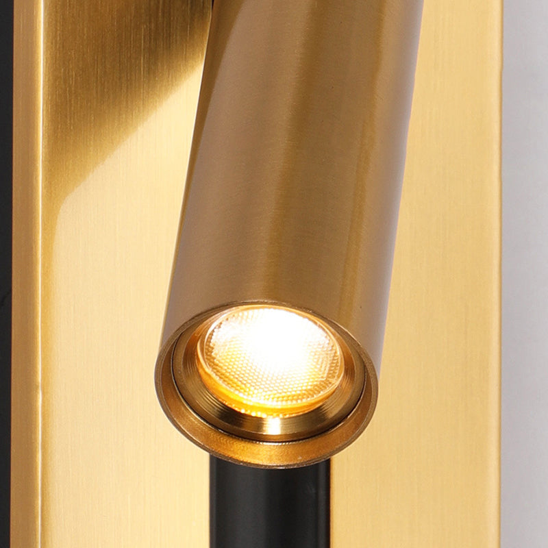 Modern Style Rectangle Shape Wall Lamp Metal 1 Light Sconces for Bedroom