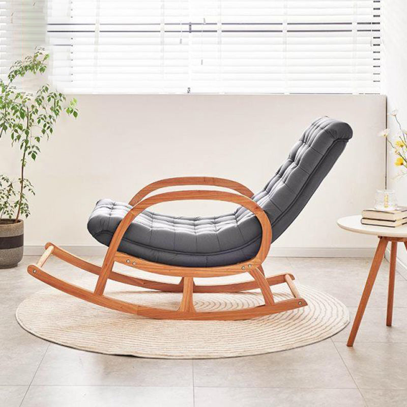 Modern Style Sofa Rocking Chair Wooden Rocking Chair for Living Room and Bedroom