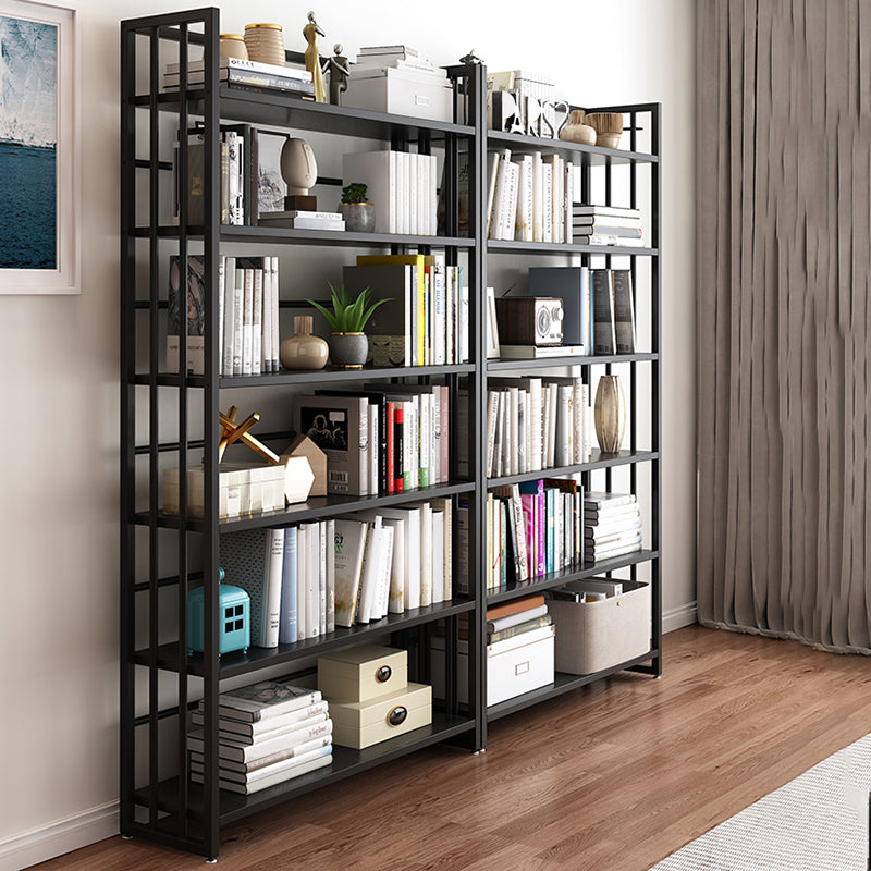 Metal Bookcase Modern Etagere Bookshelf with Open Back 70" H X 19.7" W