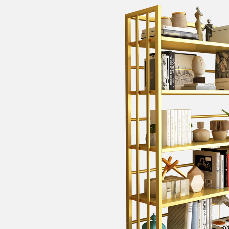 Metal Bookcase Modern Etagere Bookshelf with Open Back 70" H X 19.7" W