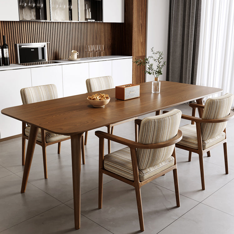 Medieval Modern Ash Wood Table Rectangle Table with 4 Legs for Home
