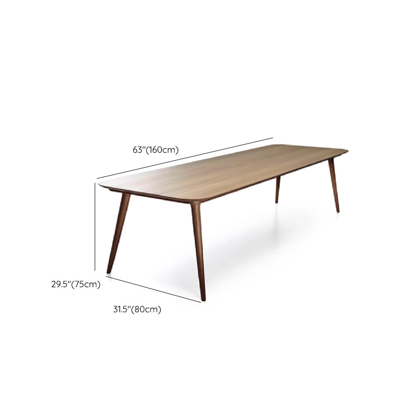 Medieval Modern Ash Wood Table Rectangle Table with 4 Legs for Home