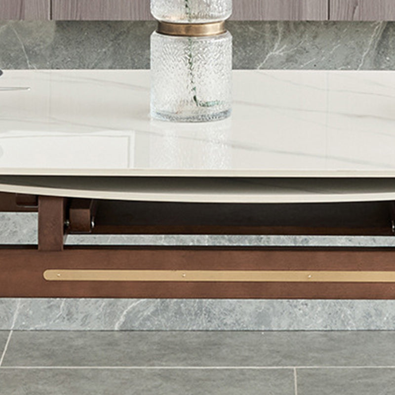 Modern Dining Round Table Sintered Stone Table with 4 Legs for Home