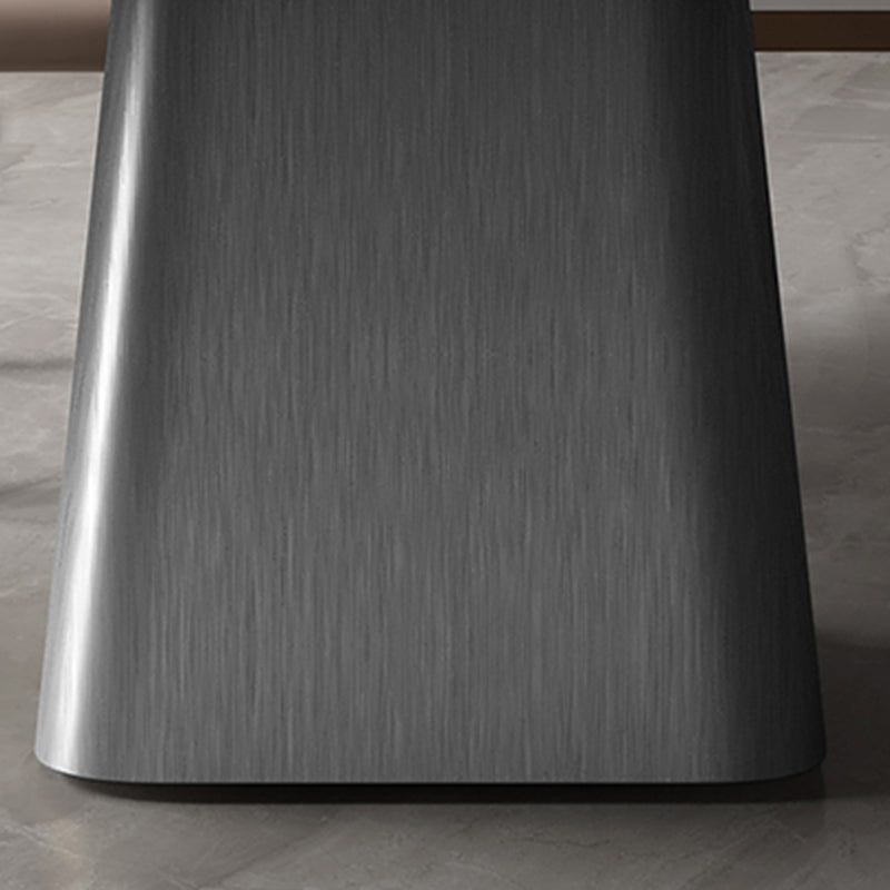Modern Dining Rectangle Table Sintered Stone Table with Metal Leg for Home