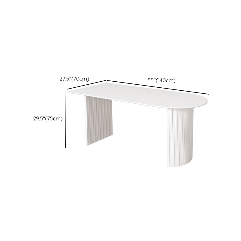 Modern Style Dining Table Double Pedestal Table for Dining Room
