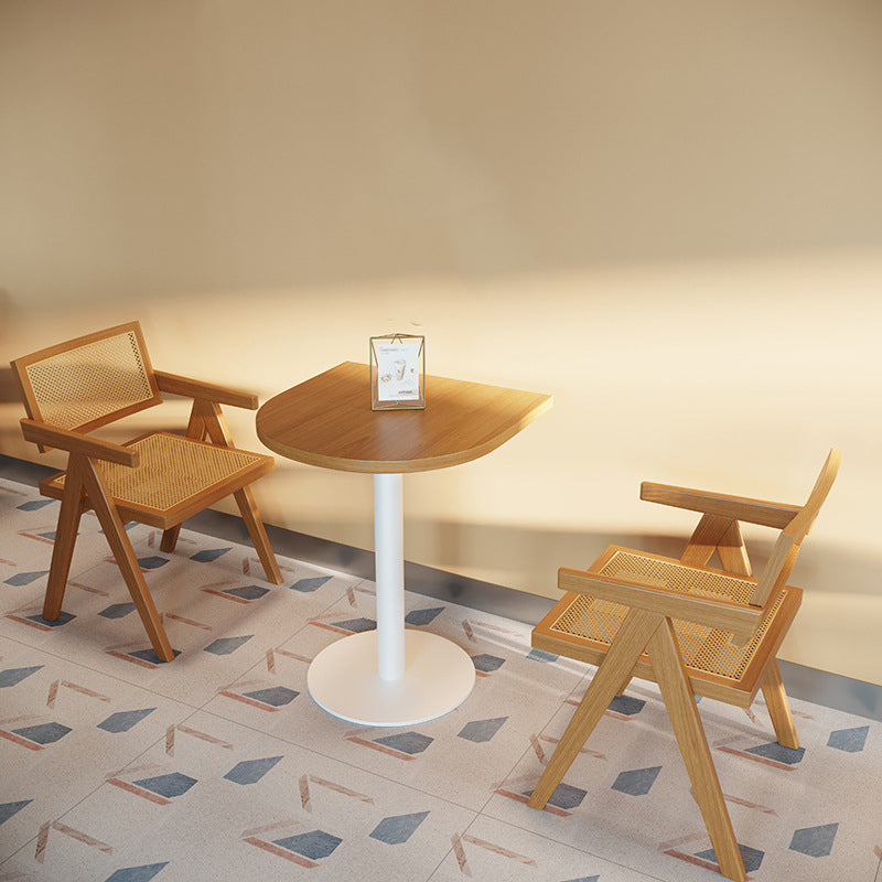 Contemporary Solid Wood Dining Table Pedestal Dining Table for Home Use