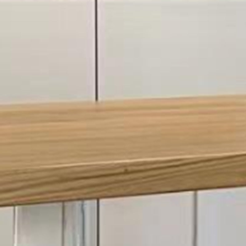 Rectangle Double Pedestal Dining Table Modern Wood Table for Kitchen Dining Room