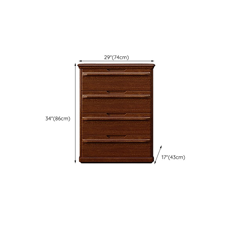 Brown 29.13" Wide Accent Chest Mid-Century Modern Wood Accent Chest