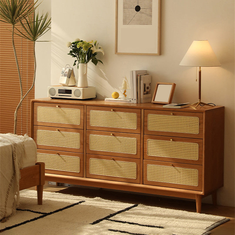 Contemporary Chest Straight Legs with Drawer Knobs Rectangle Accent Chest
