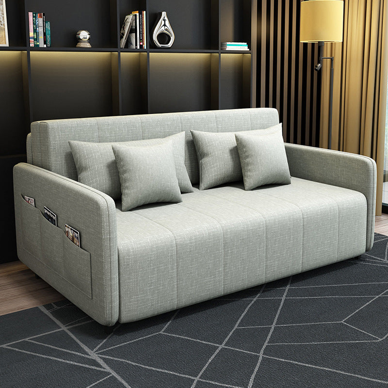 Pillow Included Convertible Sofa Armless Foldable Futon Sofa Bed