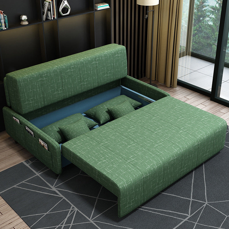 Pillow Included Convertible Sofa Armless Foldable Futon Sofa Bed