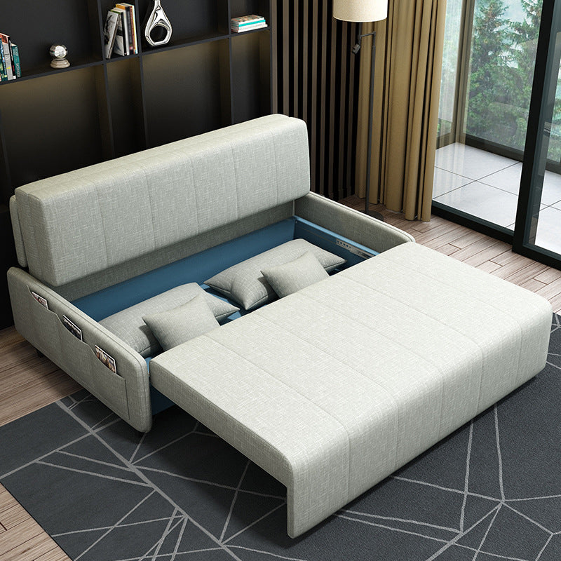 Pillow Included Convertible Sofa Armless Foldable Futon Sofa Bed