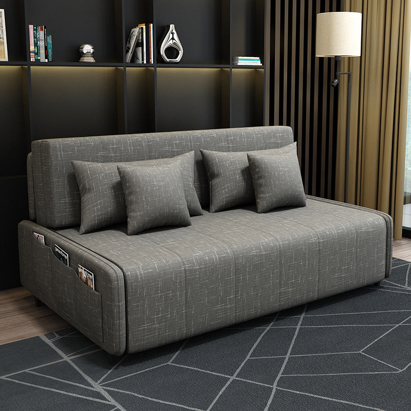 Pillow Included Convertible Sofa Armless Foldable Futon Sofa Bed