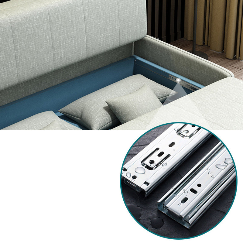 Pillow Included Convertible Sofa Armless Foldable Futon Sofa Bed