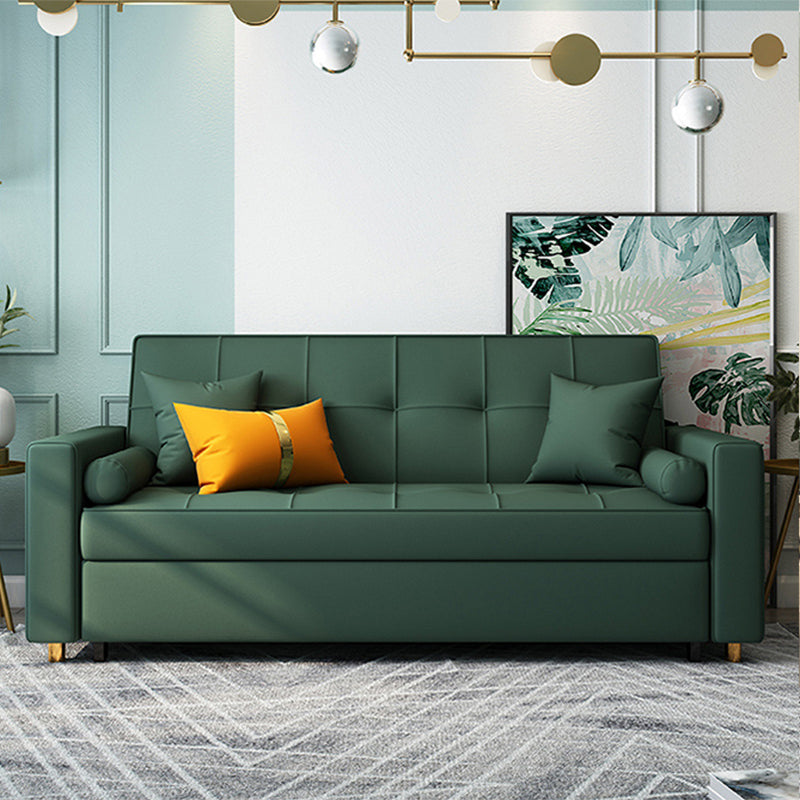 Pillow Included Convertible Sofa Foldable Upholstered Futon Sofa Bed