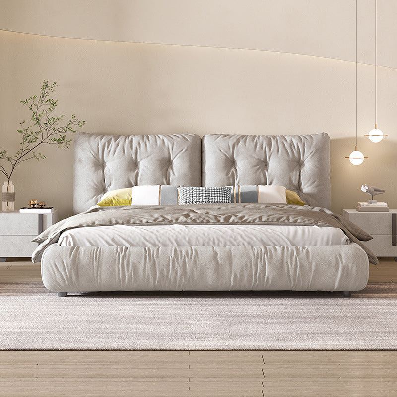 Modern Bed Frame Foam Standard Bed with Upholstered Headboard