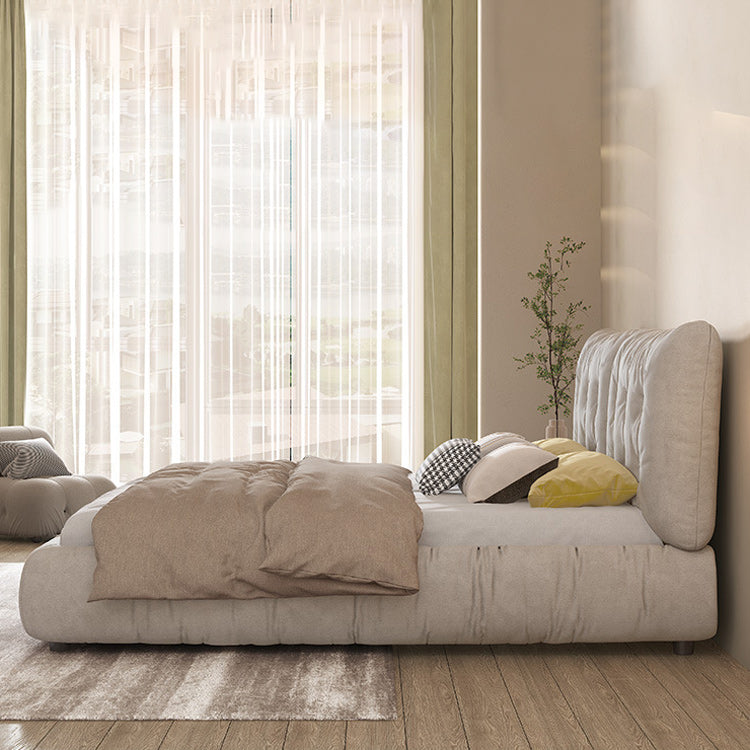 Modern Bed Frame Foam Standard Bed with Upholstered Headboard
