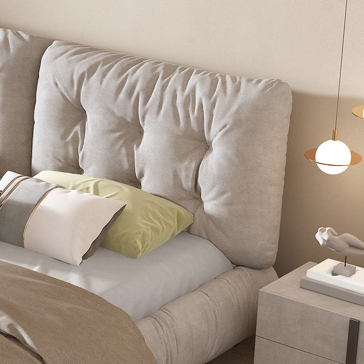 Modern Bed Frame Foam Standard Bed with Upholstered Headboard