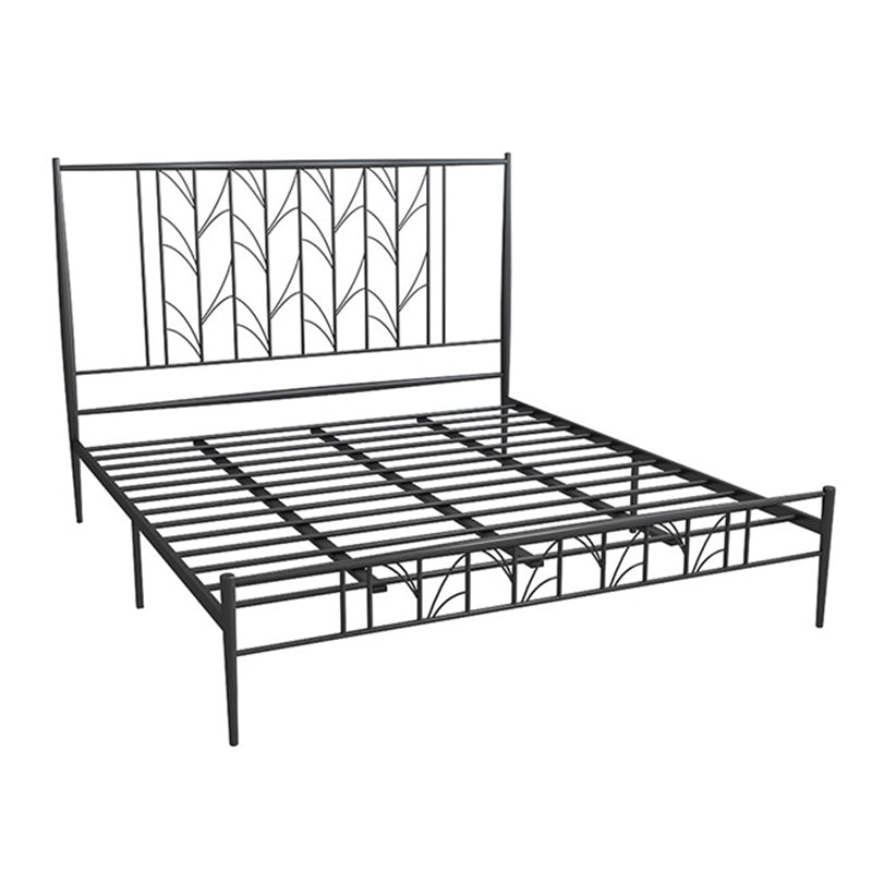 Gold and Black Bed Frame Iron Open-Frame Bed with Custom Gold Legs