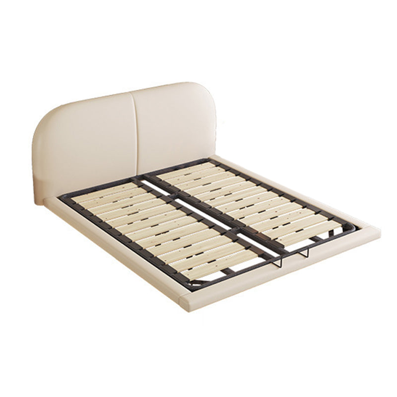 Solid Color Standard Bed Foam Contemporary Bed Frame with Upholstered Headboard