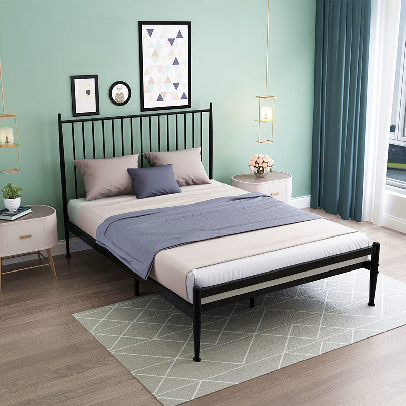 Industrial Slat Bed Rectangular Standard Bed with Custom Gold Leg