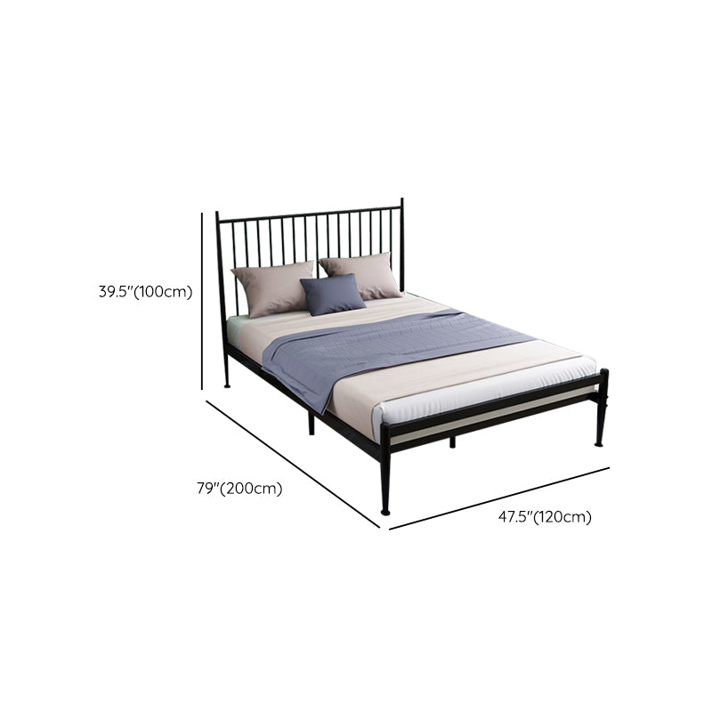 Industrial Slat Bed Rectangular Standard Bed with Custom Gold Leg
