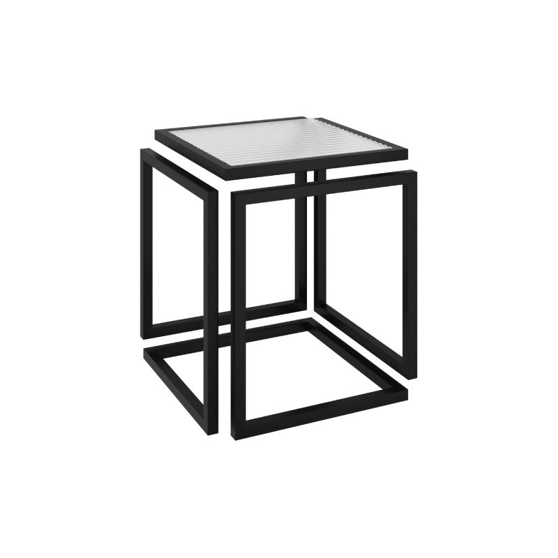 17.72" Tall Contemporary Side End Table Metal Frame Sofa Side Accent Table