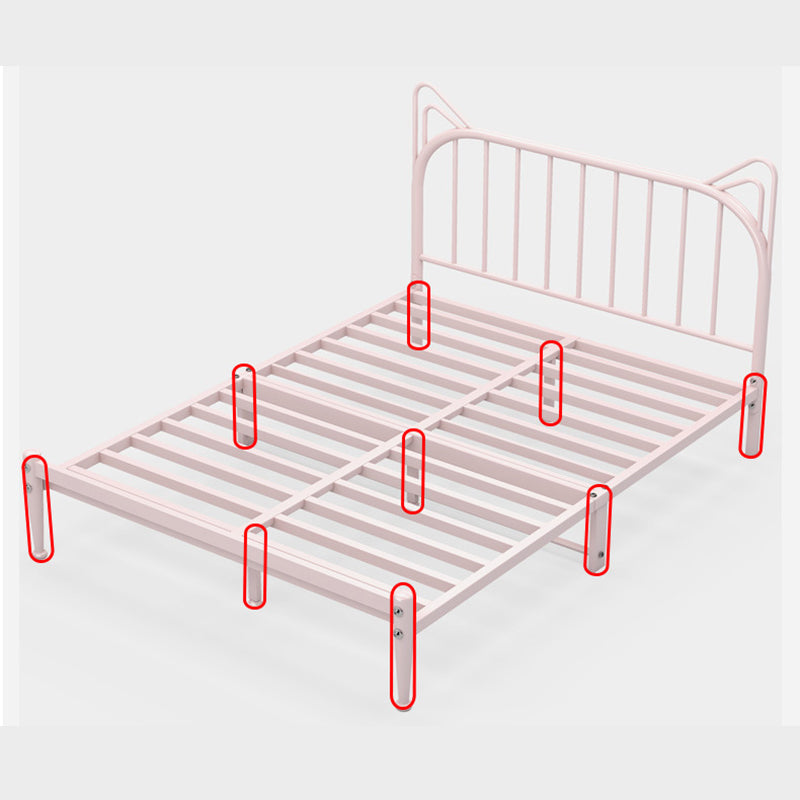 Modern and Contemporary Mattress Metal Slat Headboard Animals Bed