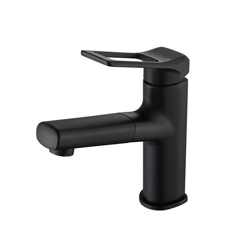 Contemporary Vessel Faucet Copper Single Handle Low Arc Vessel Faucet for Bathroom
